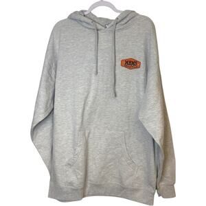 Hurley KBYS Surf Team Hoodie XL Gray Orange Logo Graphic Pullover Unisex